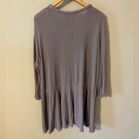 Free People Blossom Button Up Shirt Dress Ashblown Size Large - Picture 9 of 10